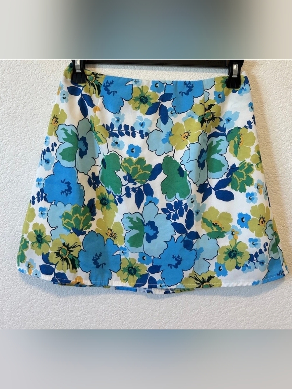 Princess Polly Blue, Teal & Lime Floral Mini Skirt